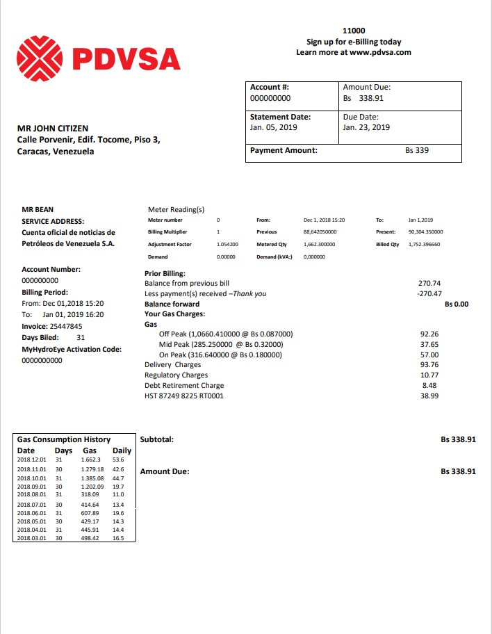  Minol USA business utility bill 